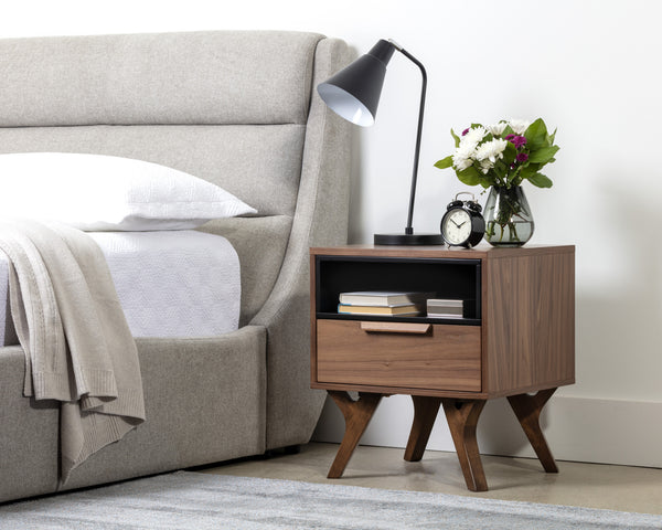 Homeroots 23" Brown Wood One Drawer Nightstand   527618