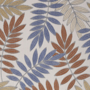 Homeroots 6' X 9' Mocha And Blue Indoor Outdoor Area Rug  Polypropylene 527619