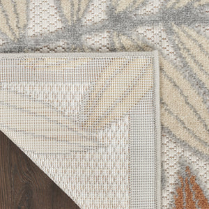 Homeroots 6' X 9' Mocha And Blue Indoor Outdoor Area Rug  Polypropylene 527619