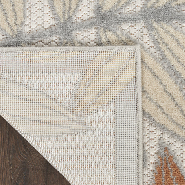 Homeroots 6' X 9' Mocha And Blue Indoor Outdoor Area Rug  Polypropylene 527619