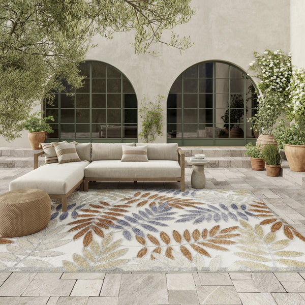 HomeRoots 6' X 9' Blue Indoor Outdoor Area Rug - Durable, Stain-Resistant, Perfect for Patios & High-Traffic Spaces 527619