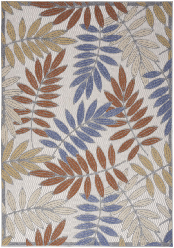 HomeRoots 6' X 9' Blue Indoor Outdoor Area Rug - Durable, Stain-Resistant, Perfect for Patios & High-Traffic Spaces 527619