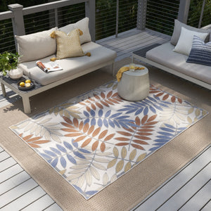 Homeroots 4' X 6' Blue Indoor Outdoor Area Rug - Versatile, Durable, Easy To Maintain For Stylish Spaces!  Polypropylene 527620