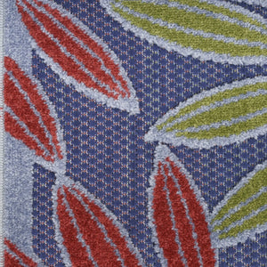 HomeRoots 6' X 9' Vibrant Floral Indoor-Outdoor Area Rug in Orange, Green & Blue - Durable, Easy Care Design 527623