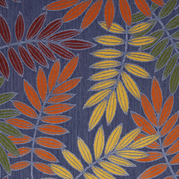 Homeroots 5' X 7' Orange Green And Blue Indoor Outdoor Area Rug  Polypropylene 527624