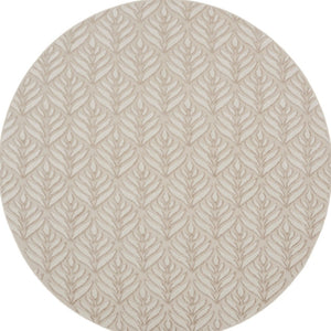 HomeRoots 8' Floral Indoor Outdoor Area Rug - Stylish Gray and Ivory Design for Patios, Kitchens, and More 8' Round Round 527646