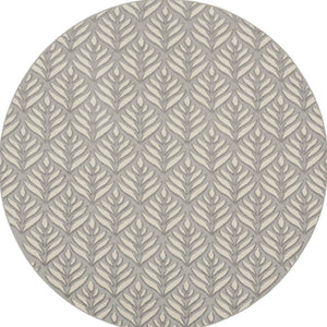 HomeRoots 8' Gray Floral Area Rug - Durable Non-Skid Design for Indoor & Outdoor Elegance, Easy Care & Versatile Use 8' Round Round 527649