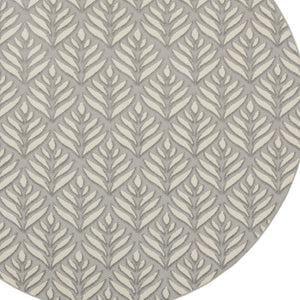 HomeRoots 8' Gray Floral Area Rug - Durable Non-Skid Design for Indoor & Outdoor Elegance, Easy Care & Versatile Use 8' Round Round 527649
