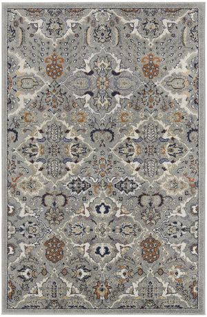 Homeroots 5' X 7' Green And Ivory Floral Power Loom Area Rug  Polypropylene 527651