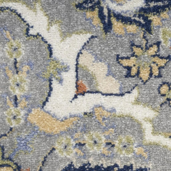 HomeRoots 5' Green and Ivory Floral Power Loom Area Rug – Timeless Charm for High-Traffic Living Spaces 5' X 7' 527651