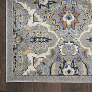 HomeRoots 5' Green and Ivory Floral Power Loom Area Rug – Timeless Charm for High-Traffic Living Spaces 5' X 7' 527651