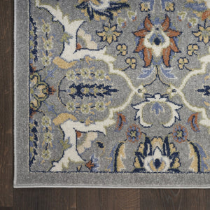 HomeRoots 5' Green and Ivory Floral Power Loom Area Rug – Timeless Charm for High-Traffic Living Spaces 6' X 9' 527652