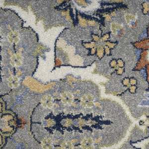 HomeRoots 5' Green and Ivory Floral Power Loom Area Rug – Timeless Charm for High-Traffic Living Spaces 7' X 10' 527653