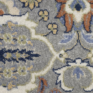 HomeRoots 5' Green and Ivory Floral Power Loom Area Rug – Timeless Charm for High-Traffic Living Spaces 7' X 10' 527653