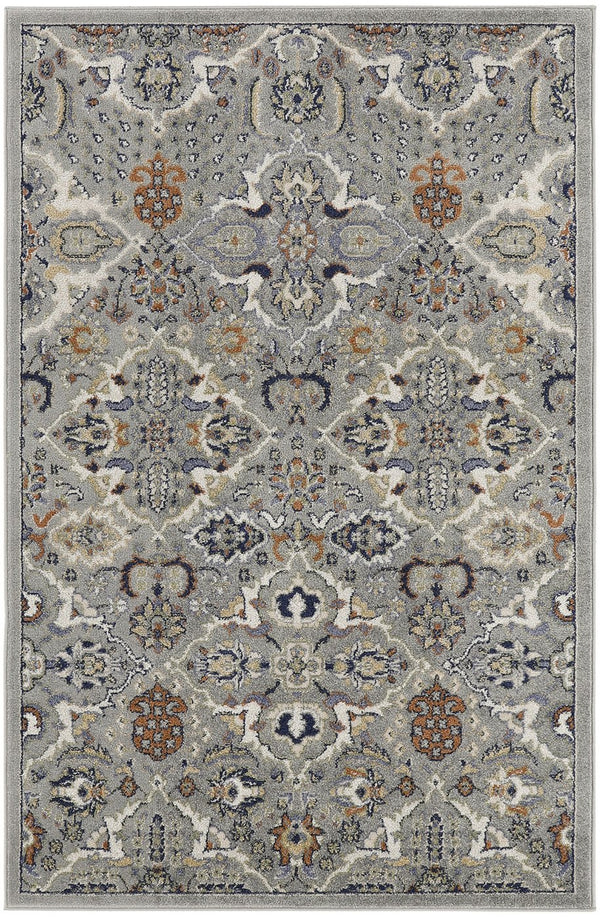 Homeroots 4' X 6' Green And Ivory Floral Power Loom Area Rug – Elegant, Durable Design For Stylish Spaces 4' X 6' Polypropylene 527654