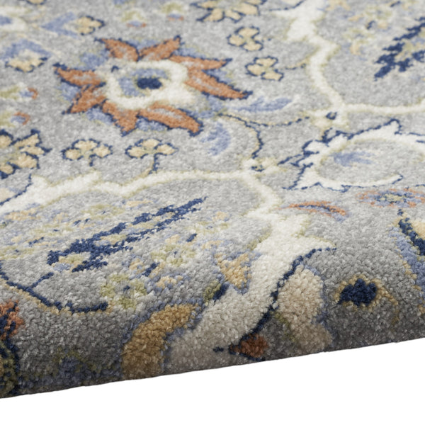 Homeroots 8' X 10' Green And Ivory Floral Power Loom Area Rug  Polypropylene 527657