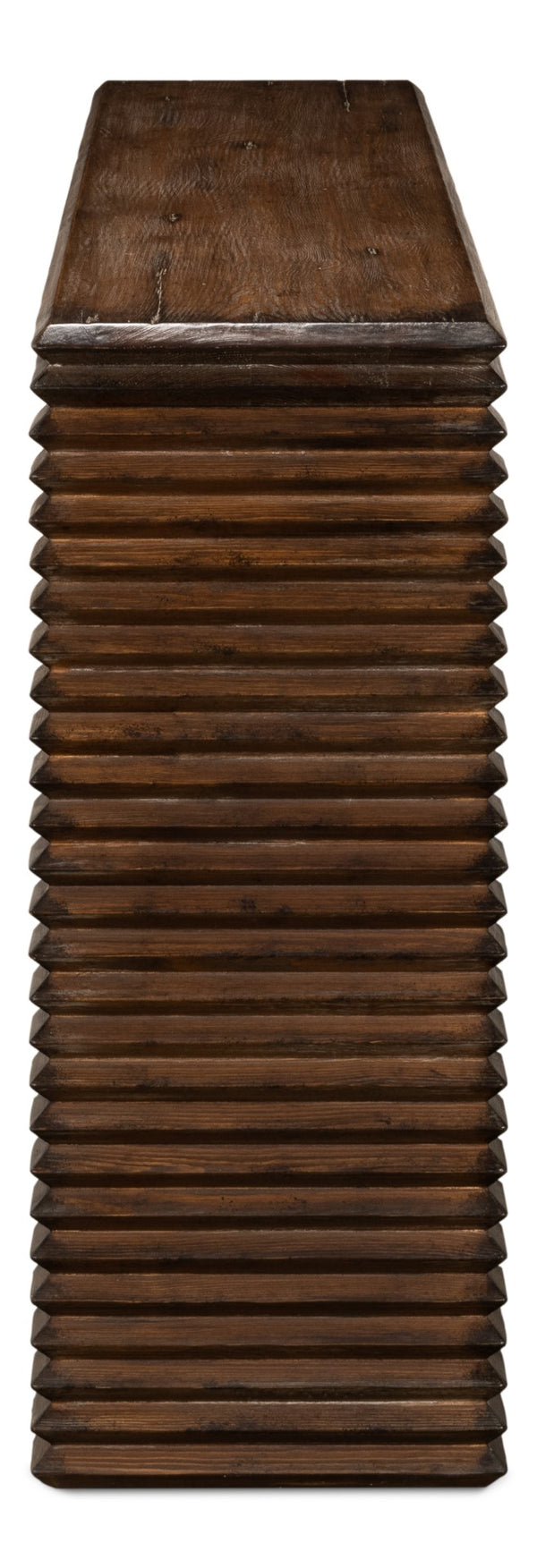 Sarreid Stacked Console Table: Elegant French Brown Finish With Reclaimed Pine For Timeless Home Style Brown  52765