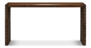 Sarreid Stacked Console Table: Elegant French Brown Finish With Reclaimed Pine For Timeless Home Style Brown  52765