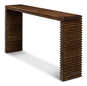 Sarreid Stacked Console Table: Elegant French Brown Finish With Reclaimed Pine For Timeless Home Style Brown  52765