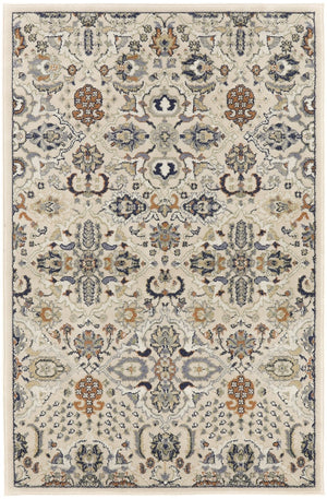 Homeroots 4' X 6' Green And Ivory Floral Power Loom Area Rug - Elegant Design To Enhance Your Home Décor! 4' X 6' Polypropylene 527660