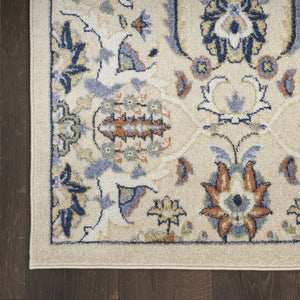 HomeRoots 7' Green and Ivory Floral Area Rug - Elegant Power Loomed Design for Cozy Living Spaces and Durability 8' X 10' 527663