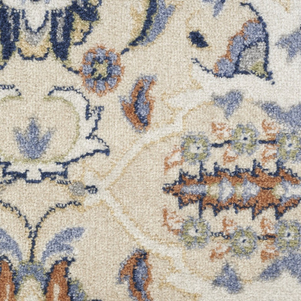 HomeRoots 7' Green and Ivory Floral Area Rug - Elegant Power Loomed Design for Cozy Living Spaces and Durability 9' X 12' 527664