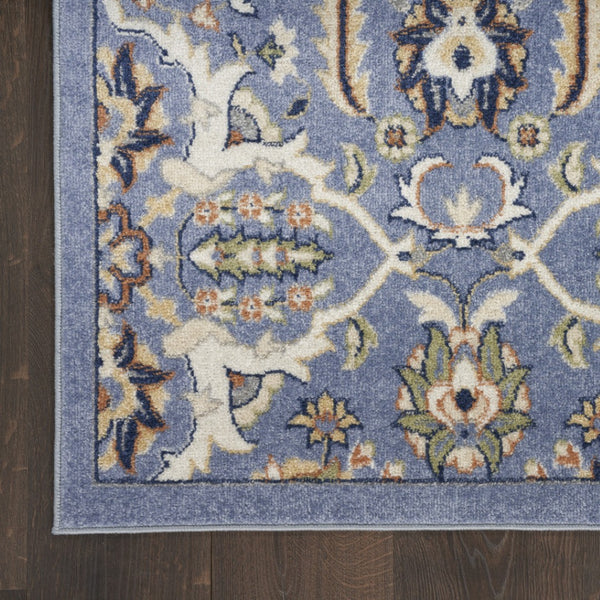 HomeRoots 8' Elegant Green and Ivory Floral Power Loom Area Rug – Timeless Style for Cozy Living Spaces 7' X 10' 527667