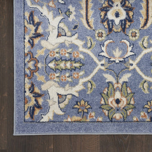 HomeRoots 8' Elegant Green and Ivory Floral Power Loom Area Rug – Timeless Style for Cozy Living Spaces 6' X 9' 527668