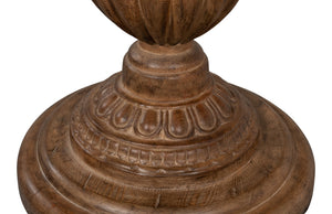 Sarreid Renaissance Pedestal Dining Table – Stylish Solid Old Reclaimed Pine For Timeless Elegance & Durability   52766