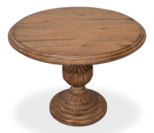 Sarreid Renaissance Pedestal Dining Table – Stylish Solid Old Reclaimed Pine For Timeless Elegance & Durability   52766