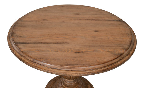 Sarreid Renaissance Pedestal Dining Table – Stylish Solid Old Reclaimed Pine For Timeless Elegance & Durability   52766