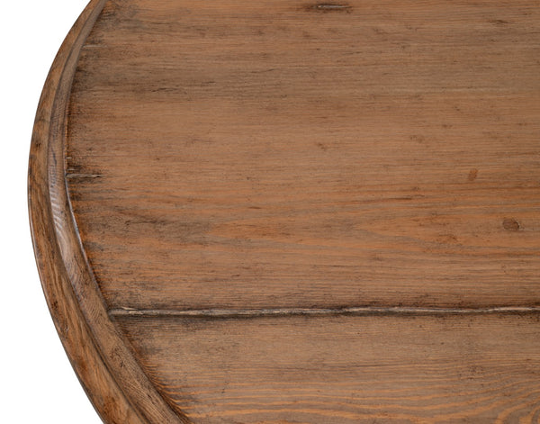 Sarreid Renaissance Pedestal Dining Table – Stylish Solid Old Reclaimed Pine For Timeless Elegance & Durability   52766