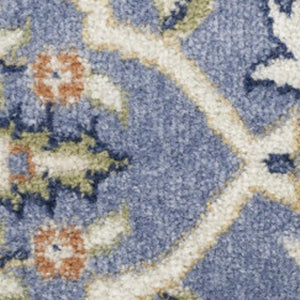 HomeRoots 8' Elegant Green and Ivory Floral Power Loom Area Rug – Timeless Style for Cozy Living Spaces 5' X 7' 527670