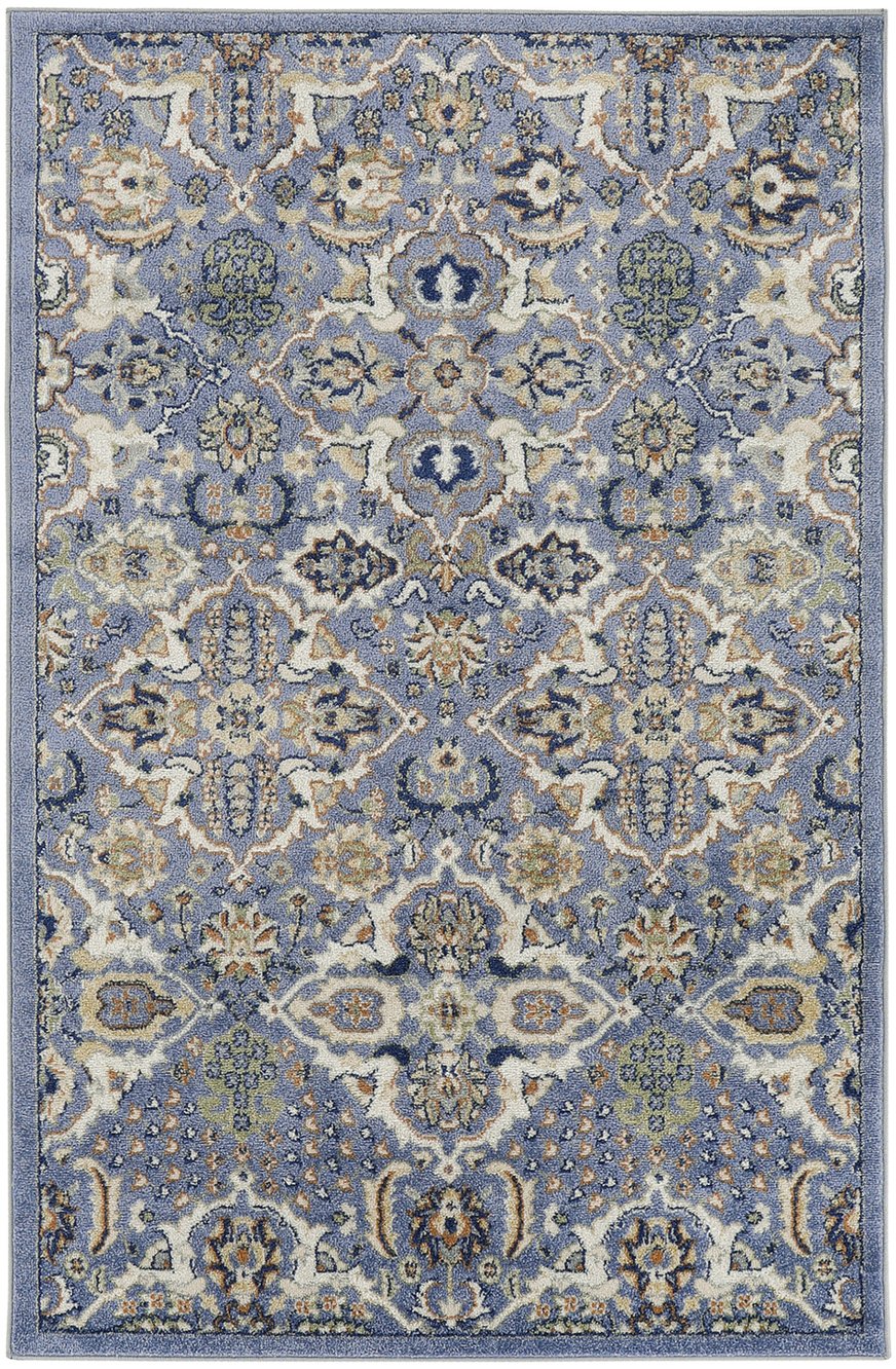 Homeroots 4' X 6' Green And Ivory Floral Power Loom Area Rug - Elegant Design For Stylish Living Spaces 4' X 6' Polypropylene 527671
