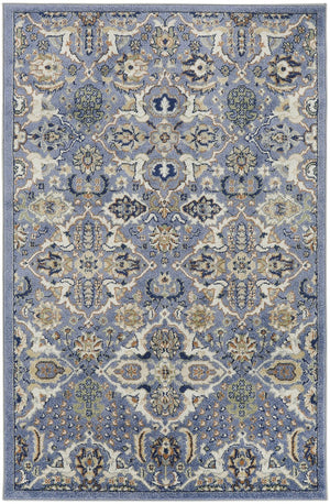 Homeroots 4' X 6' Green And Ivory Floral Power Loom Area Rug - Elegant Design For Stylish Living Spaces 4' X 6' Polypropylene 527671