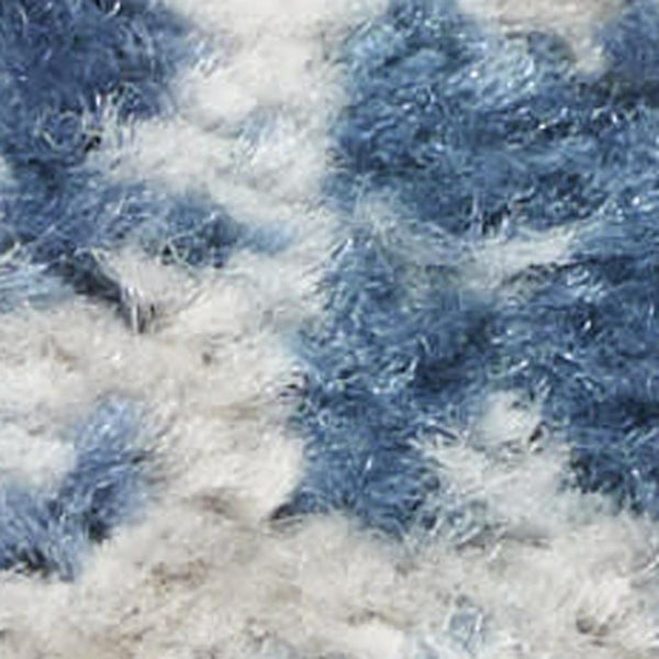 HomeRoots 9' Abstract Distressed Area Rug in Ivory, Gray, and Blue - Modern Artistry for Any Space 9' X 12' 527674