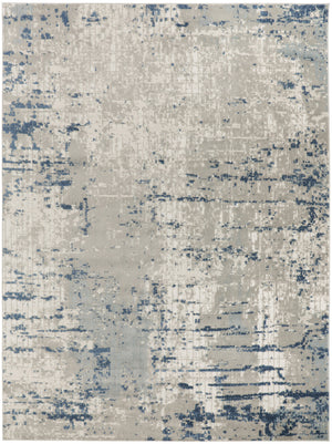 Homeroots 8' X 10' Blue And Gray Abstract Power Loom Area Rug  Polypropylene 527680