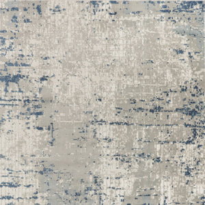 Homeroots 7' X 10' Blue And Gray Abstract Power Loom Area Rug  Polypropylene 527681