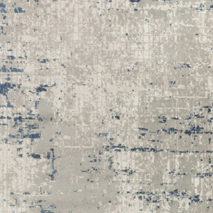 Homeroots 7' X 10' Blue And Gray Abstract Power Loom Area Rug  Polypropylene 527681