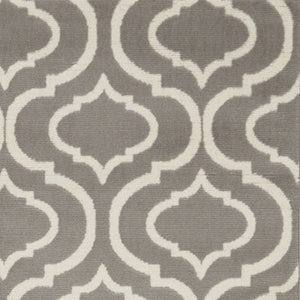 Homeroots 6' X 9' Gray Moroccan Power Loom Area Rug  Polypropylene 527688