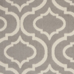 HomeRoots 6' Elegant Gray Moroccan Area Rug - Durable, Power-Loomed Design for Modern and Traditional Spaces 6' X 9' Rectangle 527688