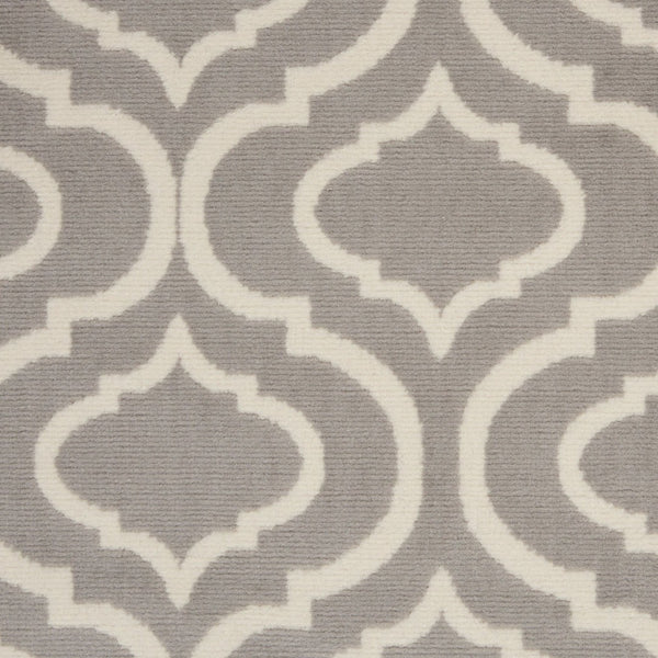 HomeRoots 6' Elegant Gray Moroccan Area Rug - Durable, Power-Loomed Design for Modern and Traditional Spaces 6' X 9' Rectangle 527688