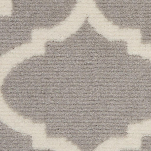 HomeRoots 6' Elegant Gray Moroccan Area Rug - Durable, Power-Loomed Design for Modern and Traditional Spaces 6' X 9' Rectangle 527688