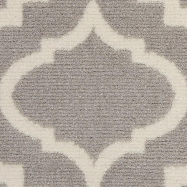 HomeRoots 6' Elegant Gray Moroccan Area Rug - Durable, Power-Loomed Design for Modern and Traditional Spaces 6' X 9' Rectangle 527688