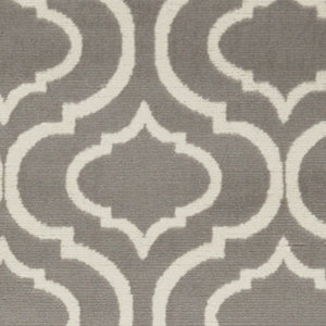 Homeroots 6' X 9' Gray Moroccan Power Loom Area Rug  Polypropylene 527688