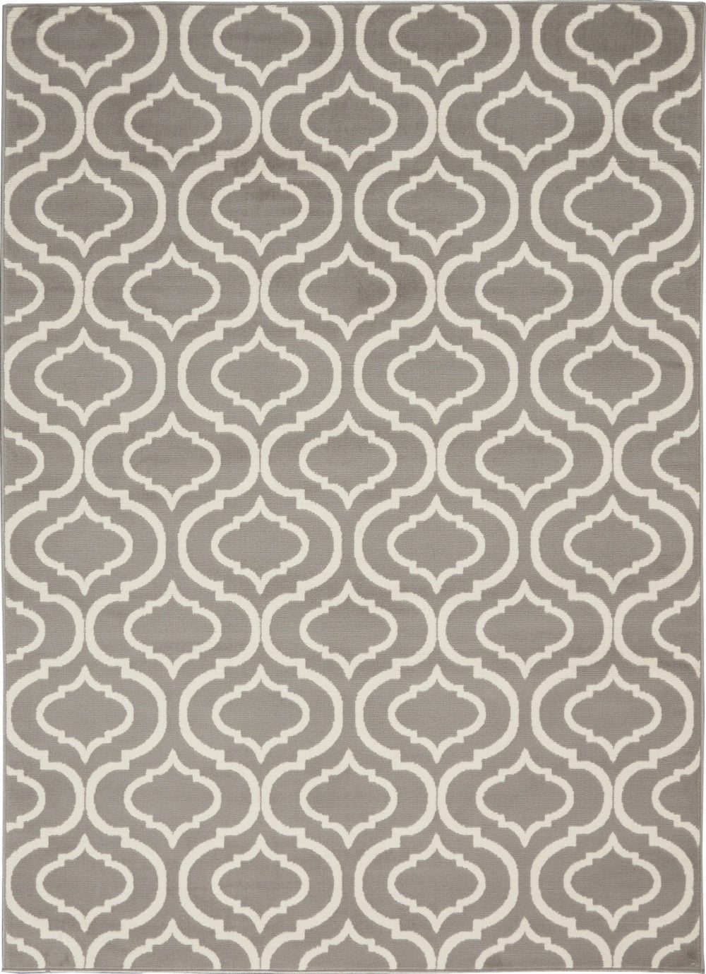 Homeroots 5' X 7' Gray Moroccan Power Loom Area Rug  Polypropylene 527689