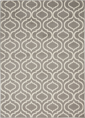 Homeroots 5' X 7' Gray Moroccan Power Loom Area Rug  Polypropylene 527689