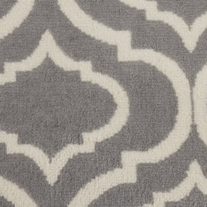Homeroots 5' Gray Round Moroccan Power Loom Area Rug  Polypropylene 527690