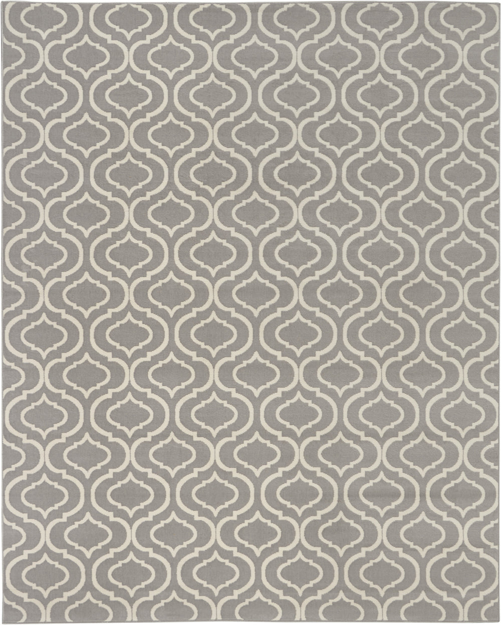 Homeroots 8' X 10' Gray Moroccan Power Loom Area Rug  Polypropylene 527691