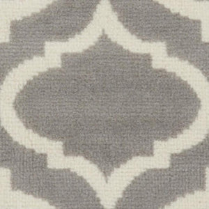 HomeRoots 6' Elegant Gray Moroccan Area Rug - Durable, Power-Loomed Design for Modern and Traditional Spaces 8' X 10' Rectangle 527691